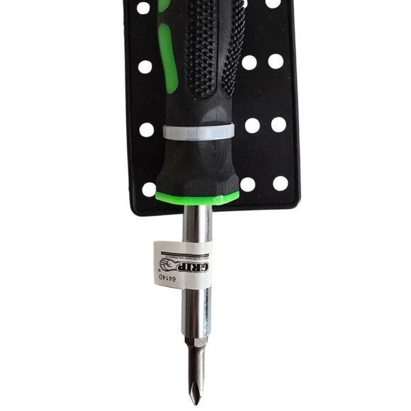 6-in-1 Flathead Slotted Phillips Reversible Screwdriver Nut Driver Bit TPR GRIP - Picture 4 of 7